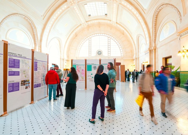 Photo of people attending a Sound Transit event in Union Station.