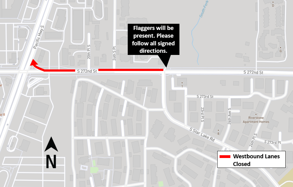 Map of lane closure. Read the details in the sections "What", "When", and "Where".