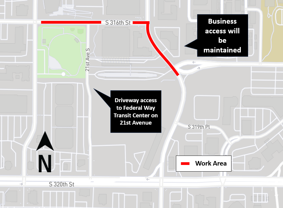 Map of closure. Read "What", "When", "Where" sections for details.