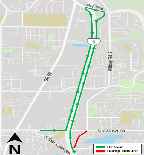 Map of closure and detour. Read content above for details.