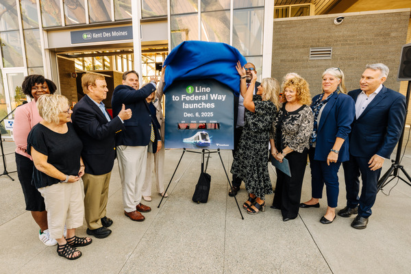1 Line to Federal Way opening announcement in August 2025
