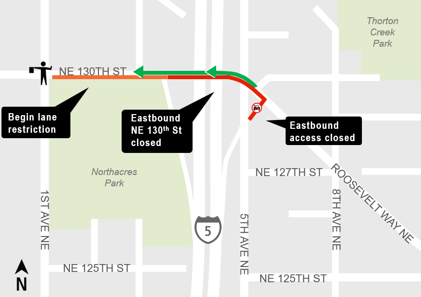 Map of closures and restrictions. Read headings for more information. 