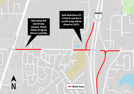 Map of closures. Read the headings for more information. 