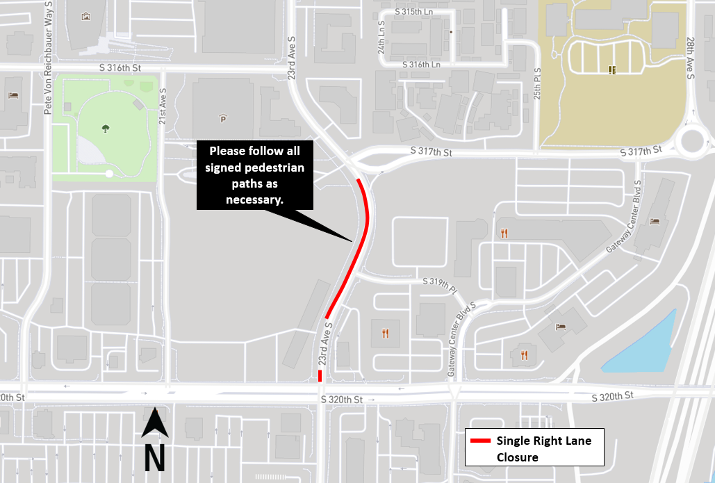 Map of closure. Read content under headings for more information.