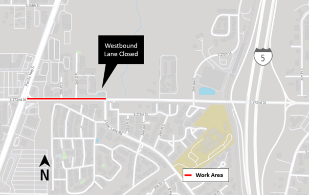 Map of lane closure. Read content for more information. 