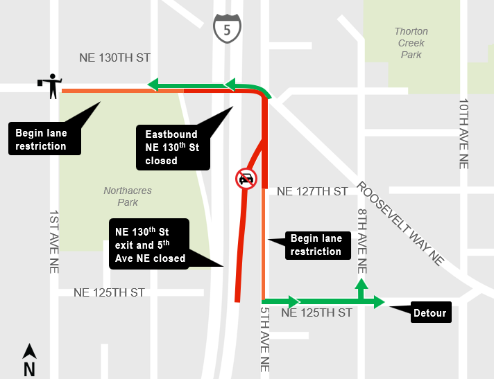 Map of closure and detours.