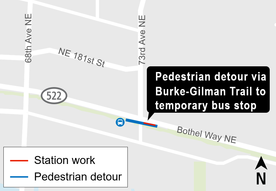 Map of closure and detour. 
