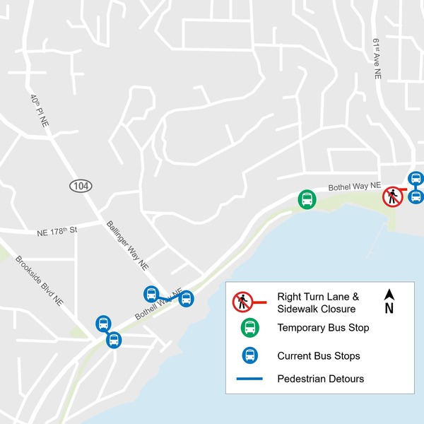Map of closure and detours. 