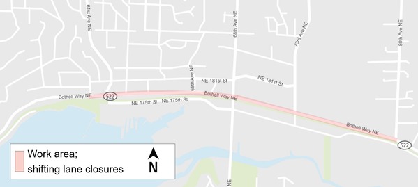 Map of the work area.