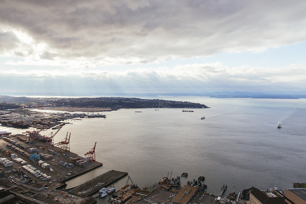 Photo of West Seattle taken from Columbia Tower