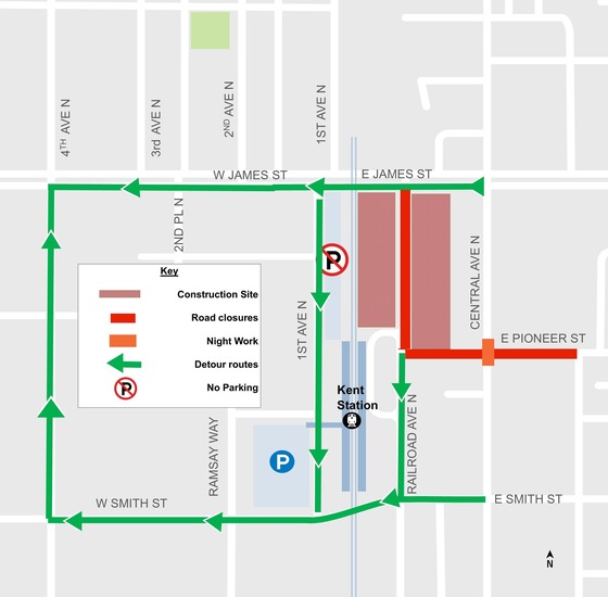 Map of closure and detour.