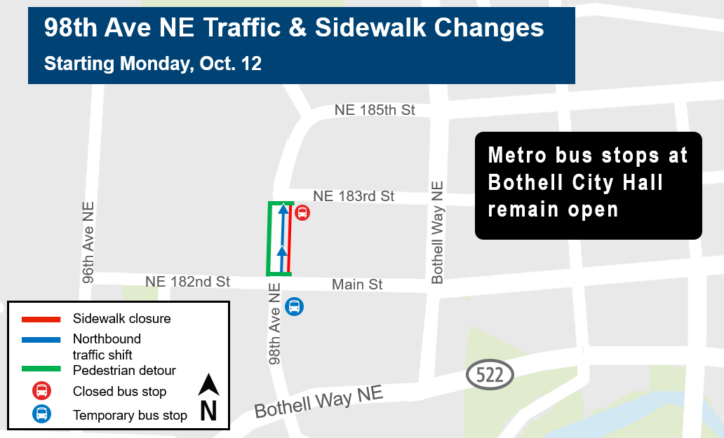 98th Traffic Shift and Sidewalk Closure