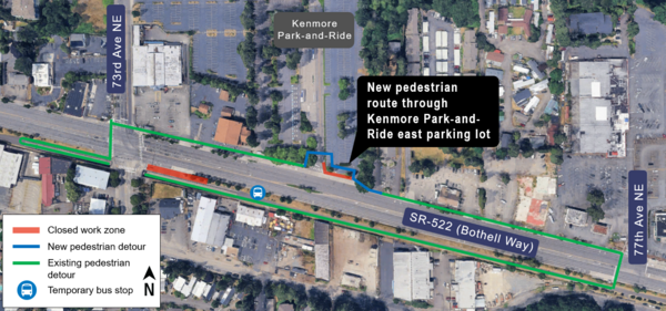 Pedestrian detour map