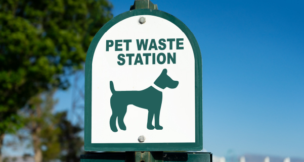 Sign for pet waste disposal