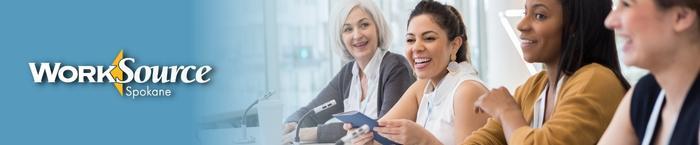 WorkSource Spokane Hiring Events Promotional Image of a Panel of Employers