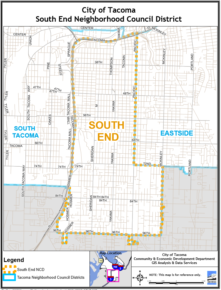 Map of the South End Neighborhood District