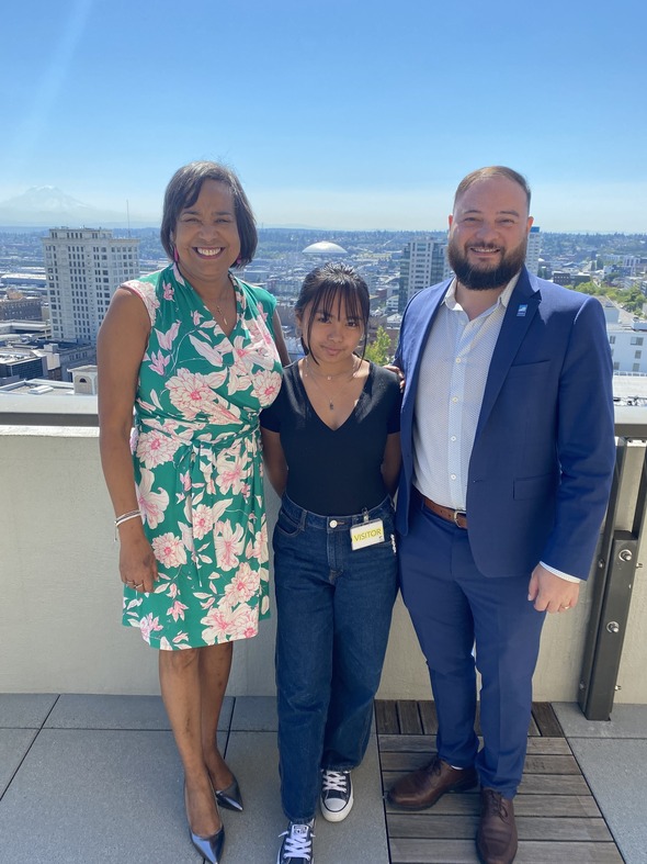 Photo of CM Bushnell's intern Emma