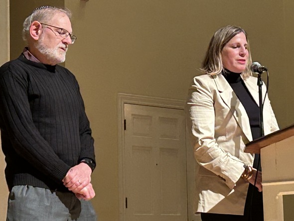 CM Rumbaugh speaking at Interfaith Prayer Service for Peace