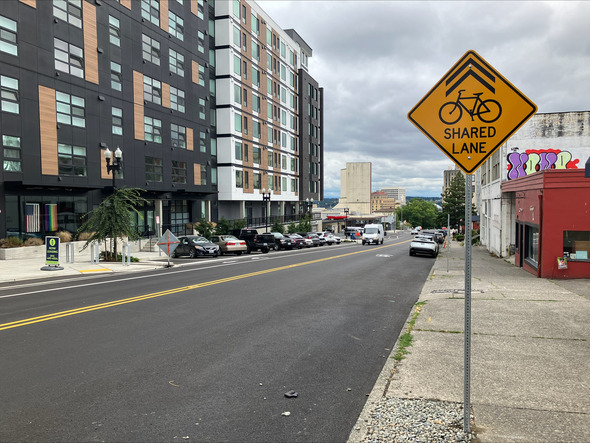 St Helens Street after project completed