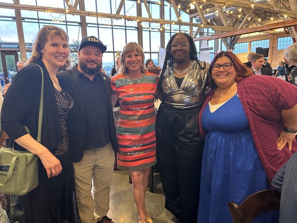 From left, Pierce County CM Jani Hitchen, Tacoma CM Joe Bushnell, me, Tacoma CM Jamika Scott, and Tacoma CM Olgy Diaz.