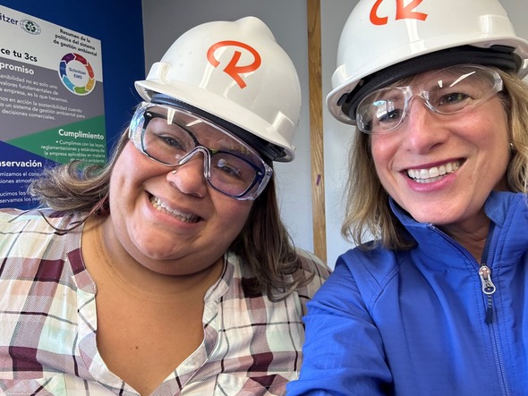 CM Rumbaugh and CM Olgy Diaz at their Tour of Radius Recycling 