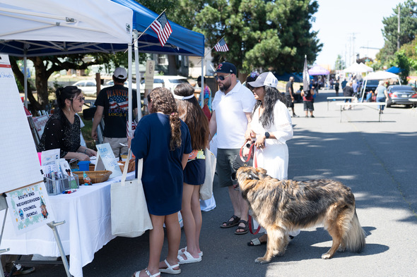 My wife and I, and our dog Thor, all came out for the South End Neighborhood Council’s Block Party and Resource Fair! 