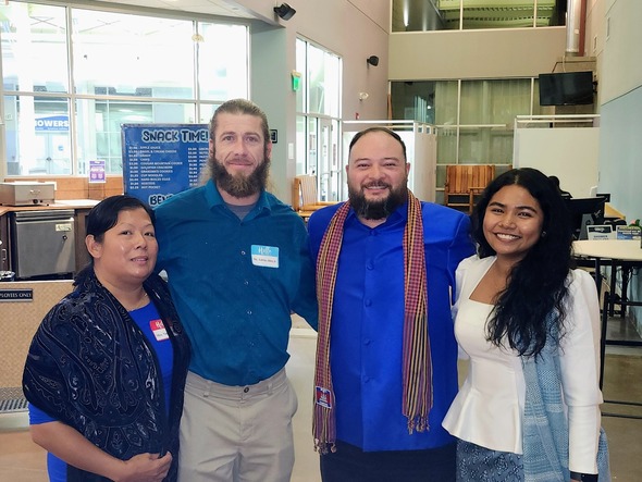 Pictured is Vanna Sing Executive Director of Tacoma Healing Awareness Community and her husband Edwin Allen Jr and my wife Almirah Bushnell