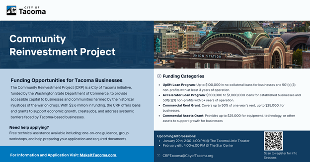 Community Reinvestment Project (CRP) flyer