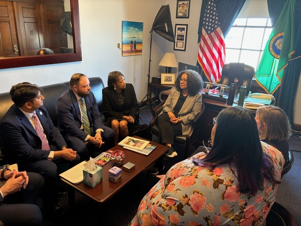 Council Members advocating to Congresswoman Strickland