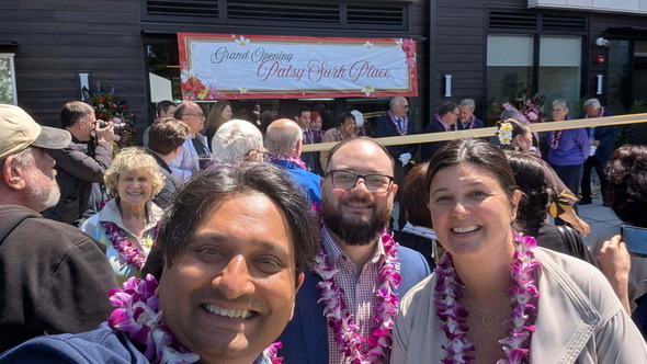 Council Members at grand opening 