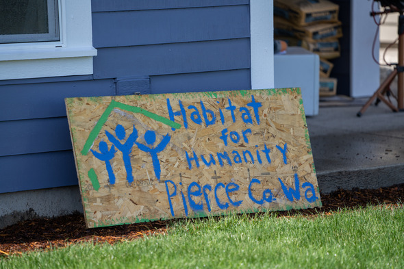 Habitat for humanity hand drawn sign 