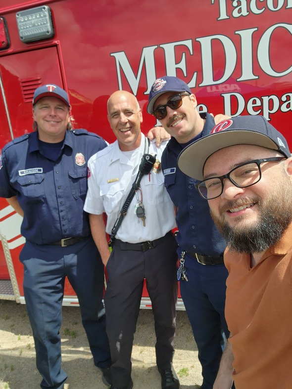 CM Bushnell visiting TFD at Juneteenth celebration 