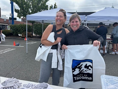 CM Rumbaugh at litter pick up event