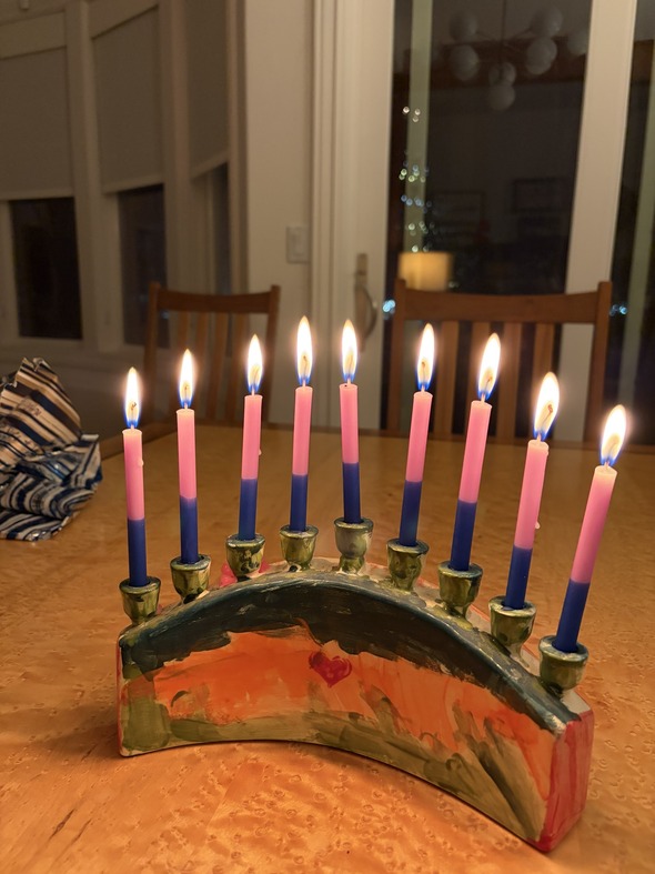 Picture of a menorah 