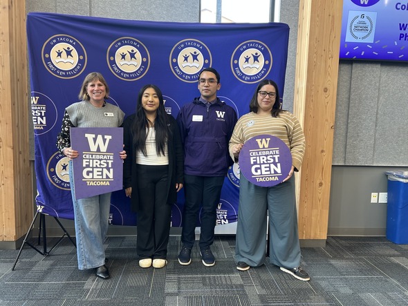 Attending UWT Next Gen event. Here I am with students and Pierce County Councilmember Rosie Ayala. 