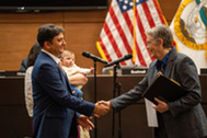 Speaker Jinkins swearing in Council Member Sadalge 