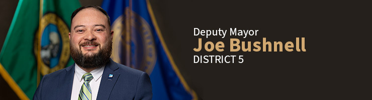 Deputy Mayor Bushnell banner