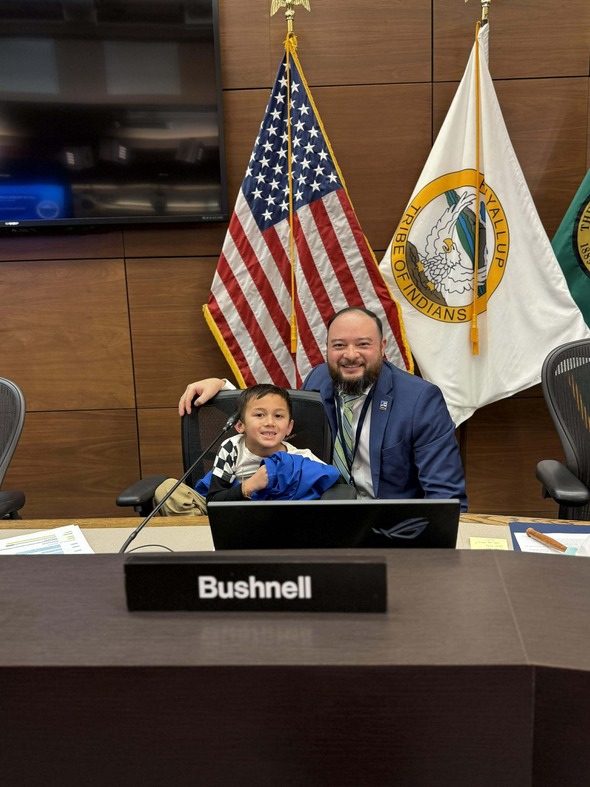 DM Bushnell's nephew Kaleb in council chambers during his swearing in