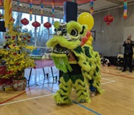 Yellow lion dancer