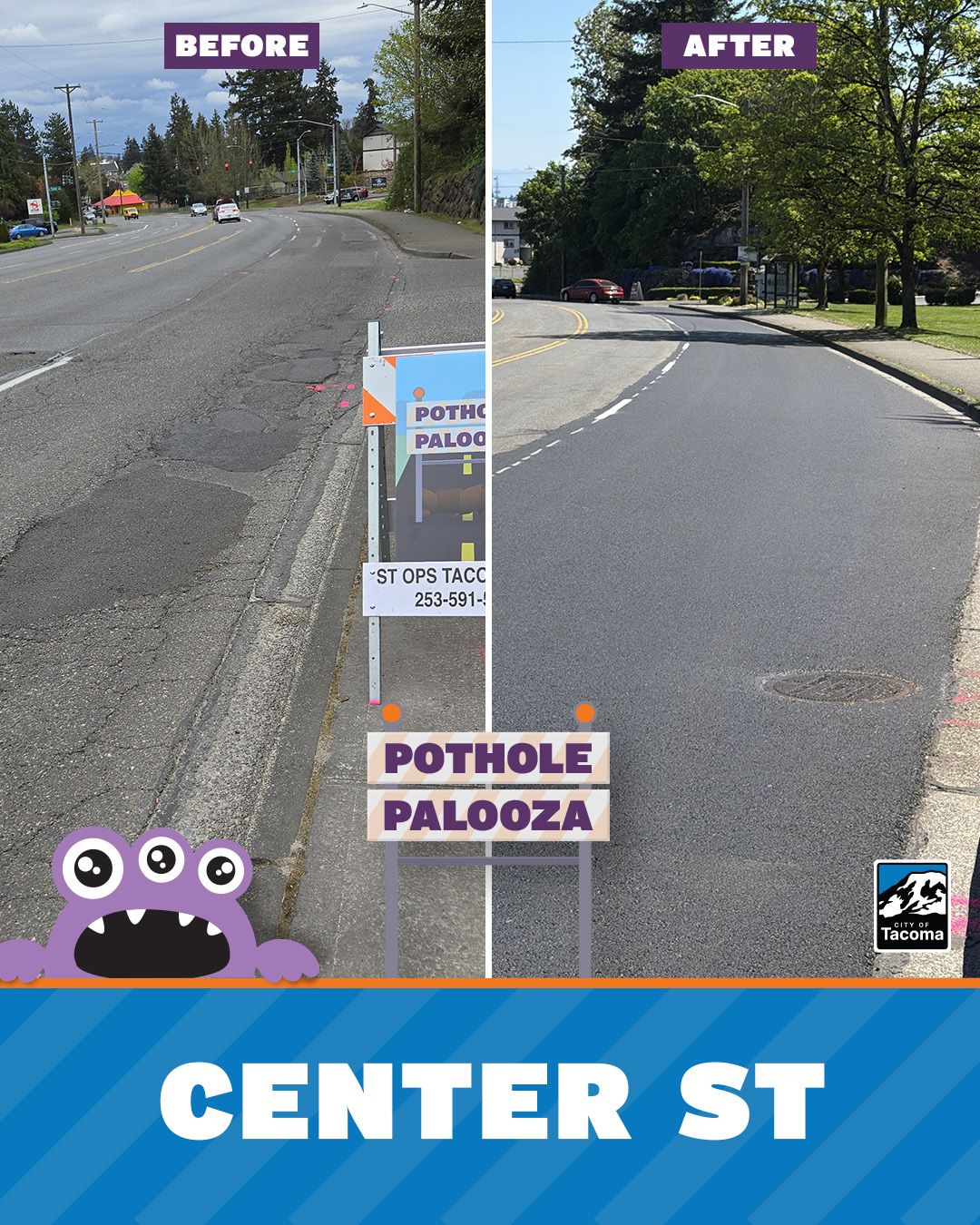 Pothole Palooza Center Street