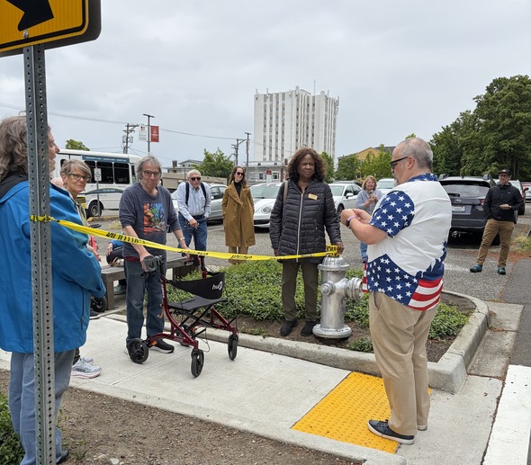 join residents from Merrill Gardens for a ribbon cutting event highlighting the new crosswalk from Merrill Gardens to Wright Park
