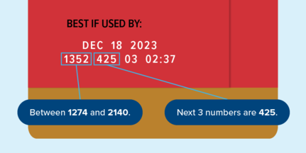 Jif peanut butter lot code.