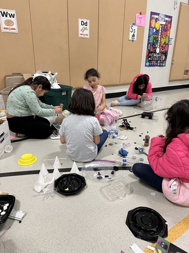 Children doing recycling activity