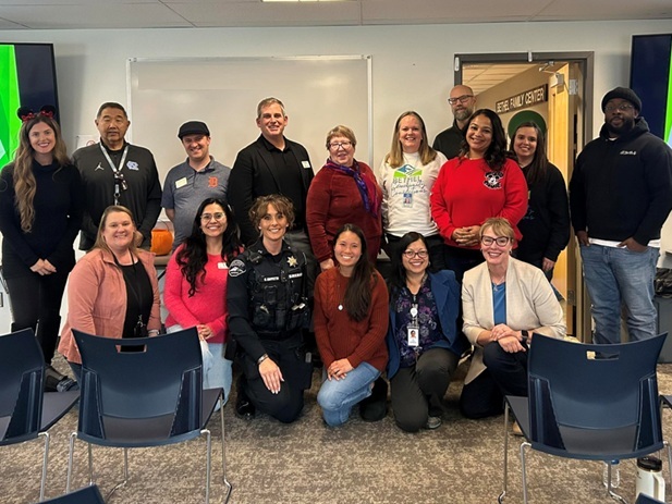Bethel Coalition meeting group posing at Bethel Family Center.