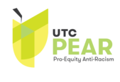 utc pro equity anti racism logo with a pear