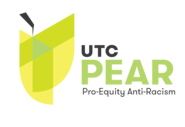 utc pro equity anti racism logo with a pear