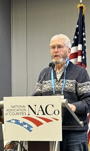 Councilmember Barry Buchanan (At-Large Position A) speaks at the National Association of Counties' Legislative Conference in Washington D.C. 