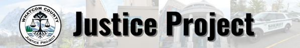 Justice project banner with logo