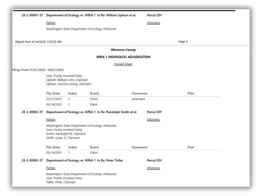 Docket Sheet