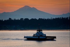 ferry sunset shot